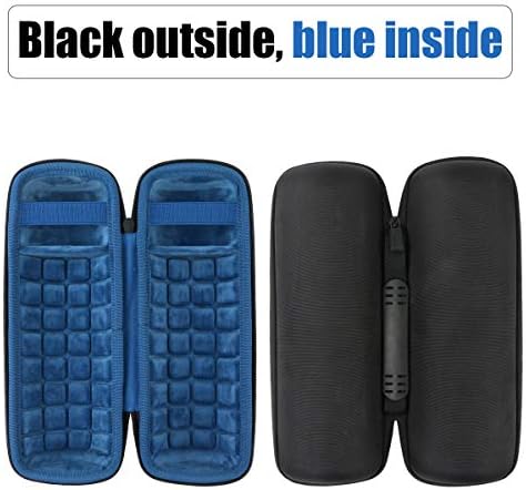 co2CREA Hard Travel Case Replacement for JBL Flip 7 Flip 6 FLIP 5 Waterproof Portable Bluetooth Speaker (Black Case + Inside Blue)