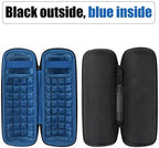 co2CREA Hard Travel Case Replacement for JBL Flip 7 Flip 6 FLIP 5 Waterproof Portable Bluetooth Speaker (Black Case + Inside Blue)