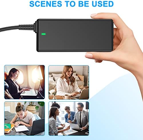 65W 45W 2 Tips Charger for Dell Laptop Charger,Replacement for All 65W 45W Dell inspiron 13 14 15 17 3000 5000 7000 Series laptops Round Connects Chargers（7.4mm and 4.5mm）