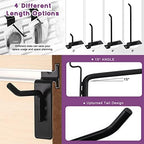 Swpeet 20Pcs 6 Inch Heavy Duty Slatwall Hooks Assortment Kit, Slatwall Accessories Slatwall Panel Hooks Garage Organization Slat Wall Hooks Pegboard Gridwall Hooks Display Hooks for Retail Black