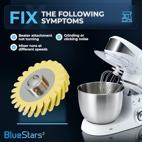 W10112253 Mixer Worm Gear Replacement Part by BlueStars – Compatible with Whirlpool & KitchenAid Mixers - Replaces 4162897 4169830 AP4295669 PS11748374 4161531 WPW10112253-4 PACKS
