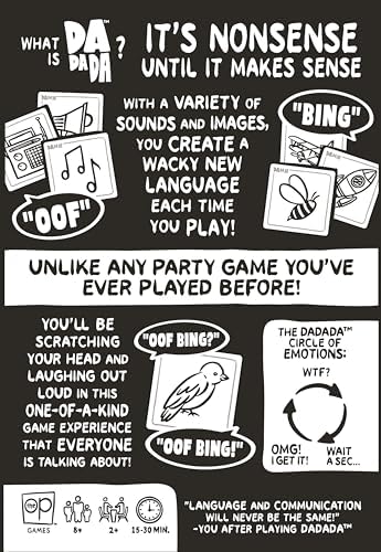 Dadada - The Nonsensical Party Game That Makes Sense, Turns Gibberish into Hilarity, Create Your Own New Hilarious Language, Word And Image Association Game, 2+ Players, Ages 8 & Up, 15-30 Minutes