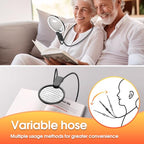 IMICHI Magnifying Glass with Light, 5.1 Inch 6X Magnifying glass for reading with Stand, Neck-Worn Large Magnifier for Seniors, Perfect for Reading Books, Sewing, and Cross-Stitching