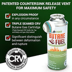 Jo Chef Butane Fuel Canister, 8 oz Butane Cylinder, Pure Refined Butane Gas for Camping Stove Or Use Directly with Brûlée Kitchen Blow Torch Head 4 Cans