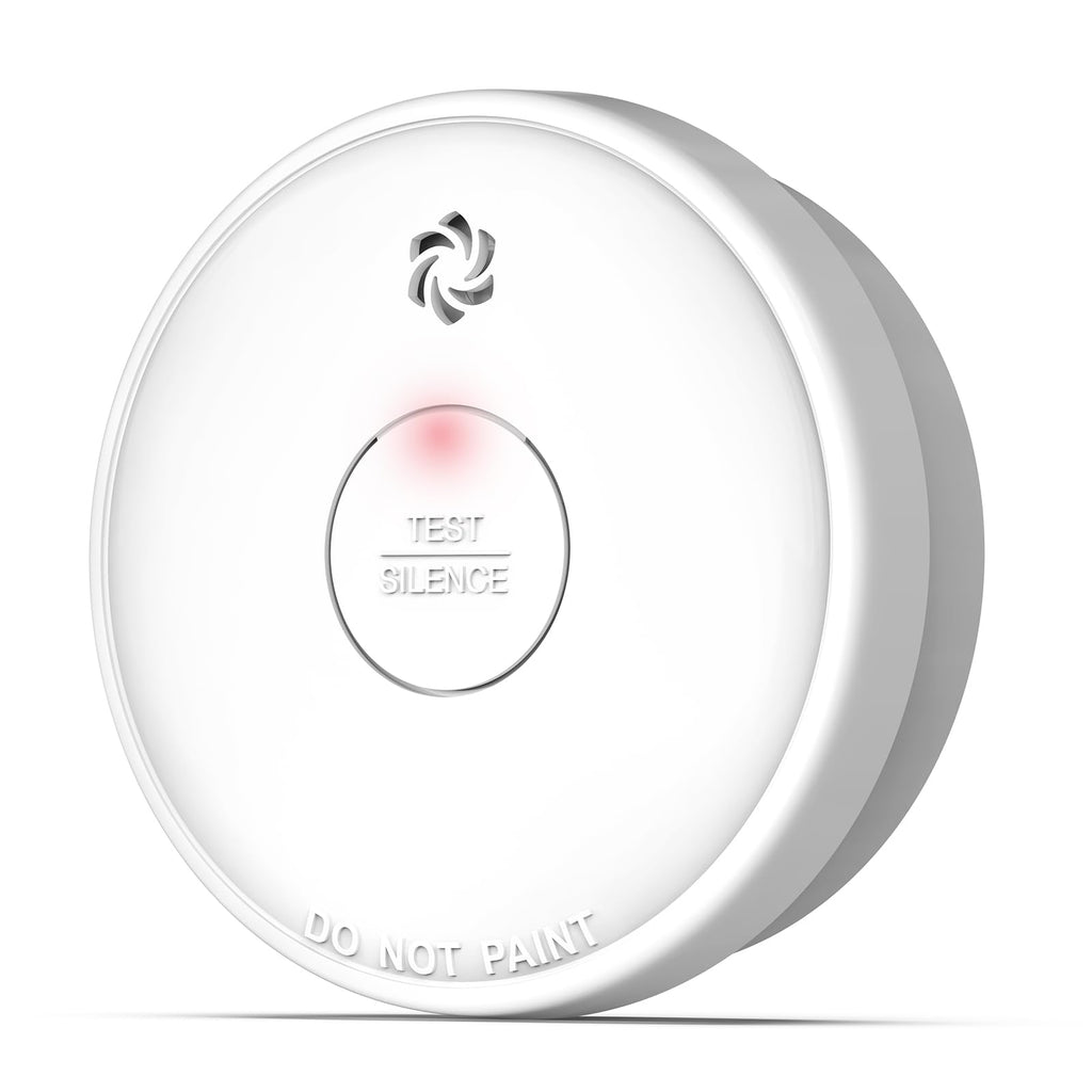 Fire Alarms Smoke Detectors, Smoke Alarm Battery Operated, Fire Alarm with Test Button & Low Battery Signal, Photoelectric Technology Fire Detectors for Bedroom and Home (1 Pack)