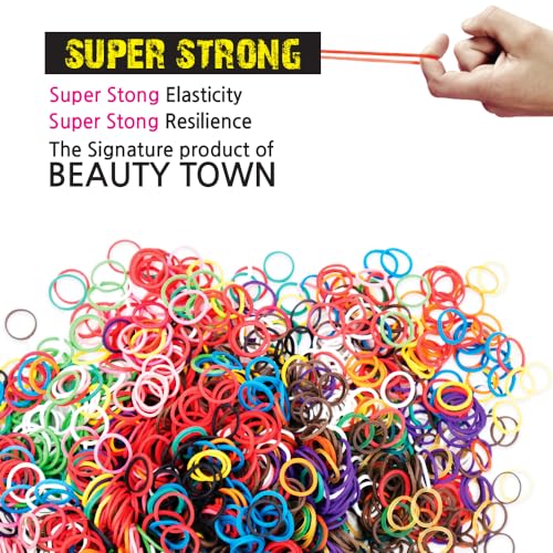 1 LB Rubber Bands Hair Band Soft Elastic Hair Accessories Braid Mini Hair Ties Stretchy Hair Ties No Damage Rubber Bands for Hair Made in Vietnam (Natural)