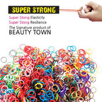 1 LB Rubber Bands Hair Band Soft Elastic Hair Accessories Braid Mini Hair Ties Stretchy Hair Ties No Damage Rubber Bands for Hair Made in Vietnam (Natural)