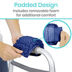 Vive Walker Handle Cushions (2-Pack) Extra Soft Sheepskin Grips - Padded Hand Cover Accessories for Folding Rolling Wheelchair, Rollator Handle, Senior, Elderly Grippers - Foam Padding for Disability