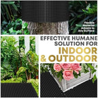 12 Pack Black Cat Spike Mat - 16" x 13" Scat Mat for Cats with 1" Spike is A Perfect Cat Scat Mat for Indoor & Outdoor Cat Repellent to Deter Feral Cats & Dogs