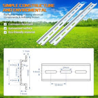 10 Piece Aluminum DIN Rails, 12 Inches Long, 35mm Wide, 7.5mm High, Top Hat Slotted DIN Rail with RoHS, Extra Premium Screws Included for Hardware Components Mounting