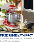 MIMORE Mixer Slider Mat for KitchenAid Stand Mixer 4.5-5 QT Tilt Head, Mixer Mat Compatible with Classic 4.5 QT KitchenAid Mixer Accessories 5 QT Artisan Kitchen Aid Mixer Slider Mat, Clear
