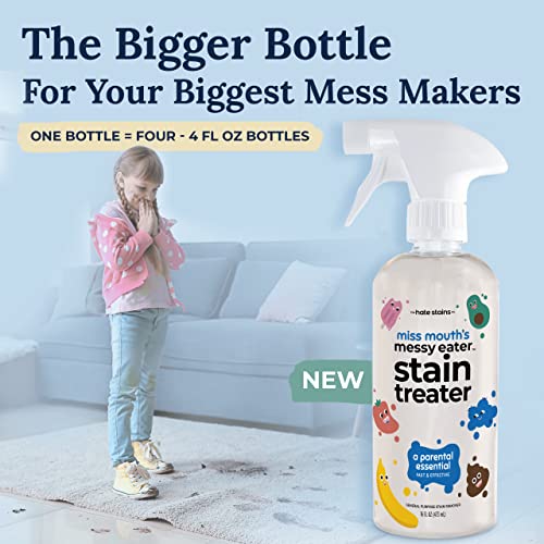 Miss Mouth's Messy Eater Stain Treater Spray - 16oz Stain Remover - Newborn & Baby Essentials - No Dry Cleaning Food, Grease, Coffee Off Laundry, Underwear, Fabric