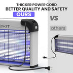 COKIT Indoor Electric Bug Zapper Powerful 20W Fly Insect Killer for Home Restaurants Kitchen Garden Including 2 Pack Replacement Bulbs, Half Pack Grid (with Bug Collection Tray)