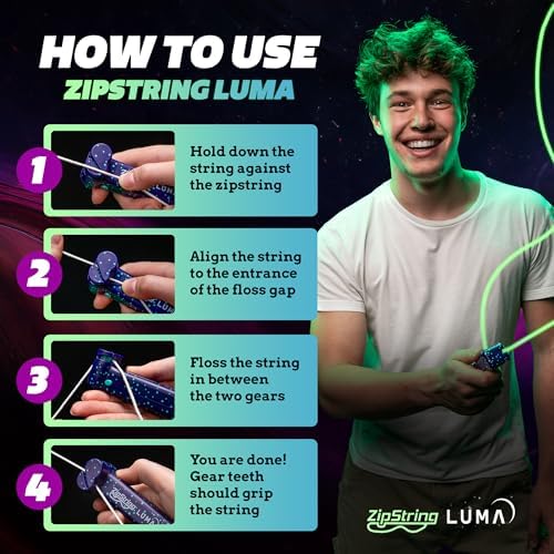 Luma - The Patented Glow-in-The-Dark Toy That Flies a Loop of String, Creates Endless Shapes and Tricks Built-in LED for Glowing Fun. Perfect STEM Gift for Kids & Adults. Wonderment Awaits
