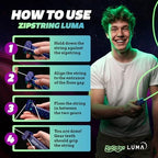 Luma - The Patented Glow-in-The-Dark Toy That Flies a Loop of String, Creates Endless Shapes and Tricks Built-in LED for Glowing Fun. Perfect STEM Gift for Kids & Adults. Wonderment Awaits