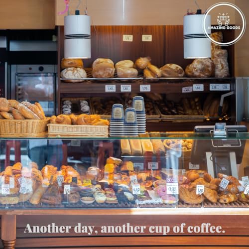 AMAZING GOODS [50 Pack 10 oz NEW YORK Paper Coffee Cups, Disposable Paper Coffee Cup with Lids, Hot/Cold Beverage