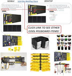 WallPeg MADE IN USA Pegboard Bins - Kit PB-20 - Hooks to Peg Board Panel Organize Hardware Arrange Accessories Workbench Tool Organizer Garage Storage