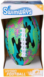 SwimWays Hydro Waterproof Football, Outdoor Games for Adults and Kids, Swimming Pool Accessories and Pool Party Games,9.25 Inches, Blue