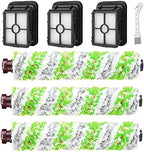 6 Pack Replacement Parts for bissell CrossWave Pet Pro 2306A & CrossWave 1785 Series 3888A Vacuum Cleaner, 3 Pack 2460 Brush Rolls,3 Pack 1866 Filters,Compare to Part 1613568&161-3568,1608684