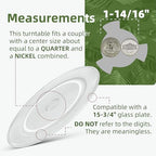 15.75" Microwave Turntable Plate Compatible with Whirlpool W11373838 W10832238 W11340343, 15-3/4 inch Replacement Microwave Glass Plate for KitchenAid 461967721091