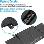 A1466 Replacement Battery for MacBook Air 13 inch 2017, Early 2015 Early 2014, Mid 2013 Mid 2012 Mid 2011, Late 2010 7200mAh 7.6V Fits A1369 A1405 A1496 A1377
