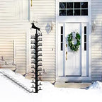 24 Inch Iron Art Snow Gauge Outdoor, Elk Snow Measuring Stick, Snowfall Measuring Gauge, Winter Snow Measurer Snow Ruler inches, Christmas Decorations Outdoor Yard Stake, Snow Measuring Device