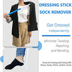 6PC Hip Kit, Hip Replacement Kit After Surgery,Hip Kit for Seniors Total Hip Replacement Prime-Grabber, Sock Aid,Shoehorn&Dressing Stick,Leg Strip,Back Scratcher,Bath Loofah, Hip Kit with Leg Lifter