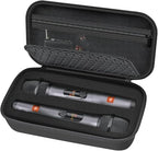 Wireless Microphone Case Compatible with JBL Wireless Two Microphone/for JBL Partybox, Handheld Dual Mic Travel Storage Bag for Receiver, Batteries and Other Accessories - Black (Box Only)