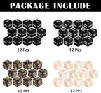 48 Pieces Abilities Keywords Counter Dice Black MTG Dice Counters Bulk Creature Stats Buff Tokens Dice Set for Magic The Gathering, MTG, TCG, Card Games Accessories
