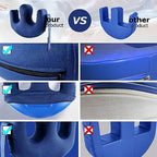 YHK Insufflation Turning Device, Polyester Prevent Muscle Atrophy Elderly with Removable Straps U-Shaped Multifunctional Turning Pillow, Bedridden Nursing Supplies for The Elderly（Dark Blue ）