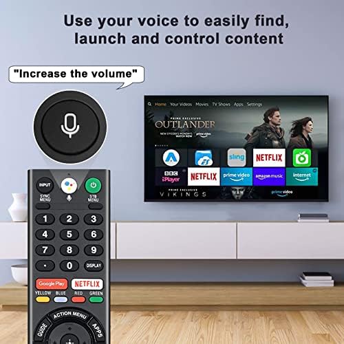 Replacement for Sony Bravia TV Remote with Voice Control, for Sony RMF-TX300U 4K Smart HDTV XBR-49X800E XBR-55X800E XBR-55X850D XBR-65X850E XBR-85X850D XBR-43X800E XBR-65X930D XBR-75X850E XBR-75X940D