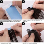 120 Pieces Hair Extension Tape Tabs, Double Sided Replacement Tape Adhesive for Hair Extensions Wigs Supplies (Black)