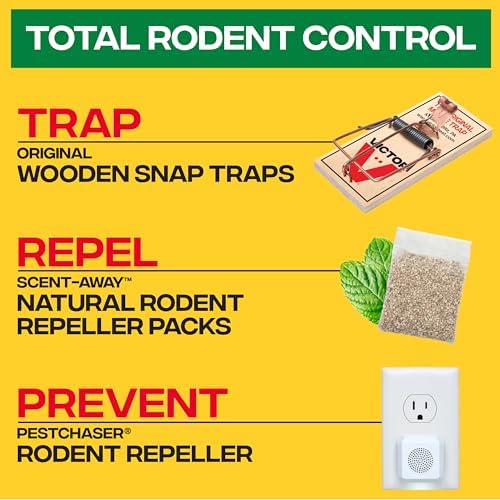 Victor Scent-Away Mouse Repellent Pouches with Peppermint Oil - Natural Rodent Repeller for Indoor and Outdoor Use, 10 Pack M805B-2SR