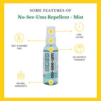 Natural No-See-Um Mist (4 Pack) | Non-Greasy Formula | Organic Essential Oil Blend Safe for The Whole Family