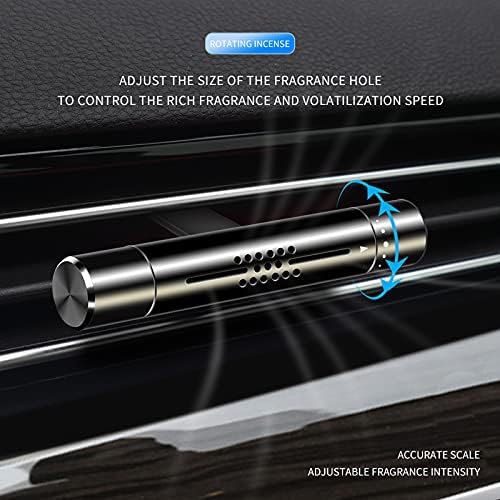 Car Air Fresheners Scents Diffuser Vent Clips Perfume Essential Oil sticks Fro Women Men Automotive Fragrance Decoration Accessories(Black)