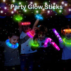 24 PCS Light up Party Favors Supplies for Kids 4-8-12,Bulk Valentines Glow Sticks Bracelet Necklace Accessories for Toddlers,Neon Birthday Return Gifts Treats, Mardi Gras Goodie Bag Stuffer Fillers