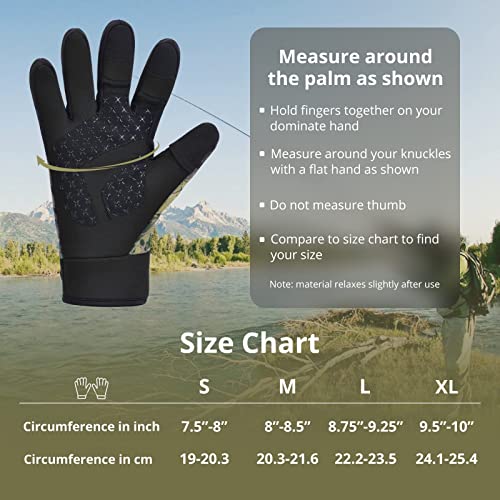 Extremus Buckwell Winter Gloves - Touchscreen Water Resistant Warm Fishing Gloves for Cold Weather - Men and Women’s Gloves for Ice Fishing, Photography, or Hunting (Prym1 MP Extra Large)