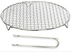 Round Barbecue Wire Rack Dia 8.5" Multi-Purpose Grill Cooling Rack BBQ Accessories Grill Net for Instant Pot/Pressure Cooker