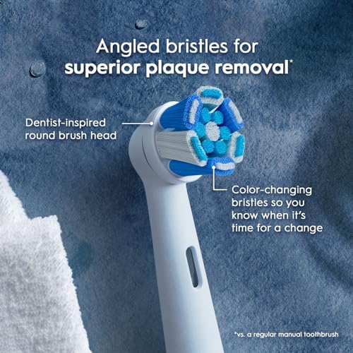 Oral-B iO Series Ultimate Clean Electric Toothbrush Replacement Brush Heads for an Oral-B Electric Toothbrush, 4 Count, White