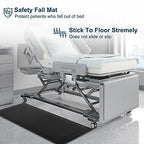OMECAL 70"x24"x1/2" Thick Medical Bedside Fall Safety Protection Floor Mat for Elderly Senior Handicap,Reducing Injury Risk and Impact, Prevent Bed Falling, Anti Fatigue, Non-Slip Beveled Edge