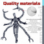 Already Assembled T13 Action Figure Accessories,Dummy 13 T13 Multi-Jointed Movable,for Collectors Desktop Decorations t-13 Movability 3D Printed Toys (Gray)