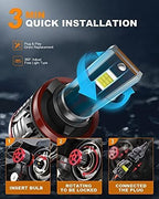 H11/H8/H9 LED Bulbs,80W 16000 Lumens Bright,6500K Cool White LED Fog Light Halogen Replacement IP68 Waterproof, Pack of 2