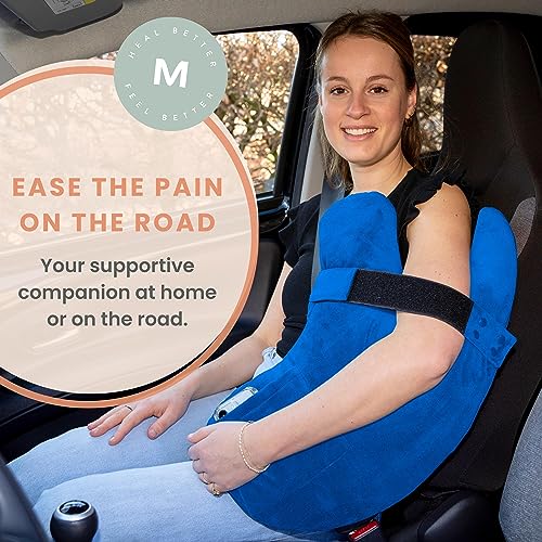 MOYOAMA Rotator Cuff Pillow with Arm & Shoulder Support - Post Shoulder Surgery Pillow, Shoulder Pillow, Arm Pillow, Arm Pillows for Adults, Shoulder Relief Pillow, Pain Side Sleeper with Pocket