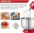 K45WW 6'' Wire Whip Compatible with 4.5-5Qt KitchenAid Tilt-Head Stand Mixer, Kitchenaid Whisk Replacement For Egg Cream Stirrer, Flour Cake Balloon Whisk，Kitchenaid mixer attachments