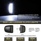 VIPMOTOZ Full LED License Plate Light For Cadillac Escalade Chevy Silverado 1500 2500 3500 Suburban Tahoe GMC Sierra 1500 2500 3500 Yukon XL Tag Lamp Assembly Replacement