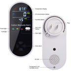 3 in 1 Carbon Monoxide Detector, KH Alert Portable Carbon Monoxide Detectors for Travel, Plug in Carbon Monoxide Detector with Temperature Humidity Sensor Built-in, Easy to Read & Install