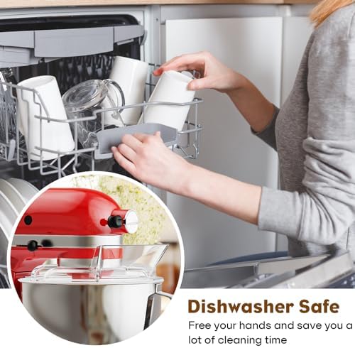 COFUN Pouring Shield for KitchenAid 4.5-5 Q Tilt-Head Stand Mixers, Fit Splash Guard for KitchenAid Mixer Bowl(Stainless Steel, Glass, Ceramic)- For Kitchen Aid Accessories and Attachments
