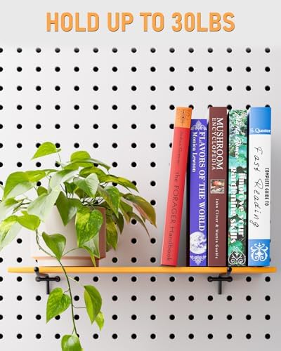 INCLY 60 Pack 6 Inch Black Pegboard Hooks, 1/4" Heavy Duty Peg Board Shelving Hooks Accessories, Peg Board Tool Hangers Only Fit 1/4" Pegboard Hanging Tools Garage, Craft Organizing, Kitchen, Store