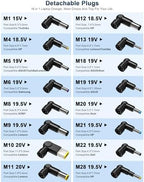 90W Universal Laptop Charger Replacement for HP Lenovo Dell Acer Asus Toshiba Geteway Samsung IBM Fujitsu Notebook Ultrabook Chromebook Computer Charger AC Adapter Power Cord with 16 Tips