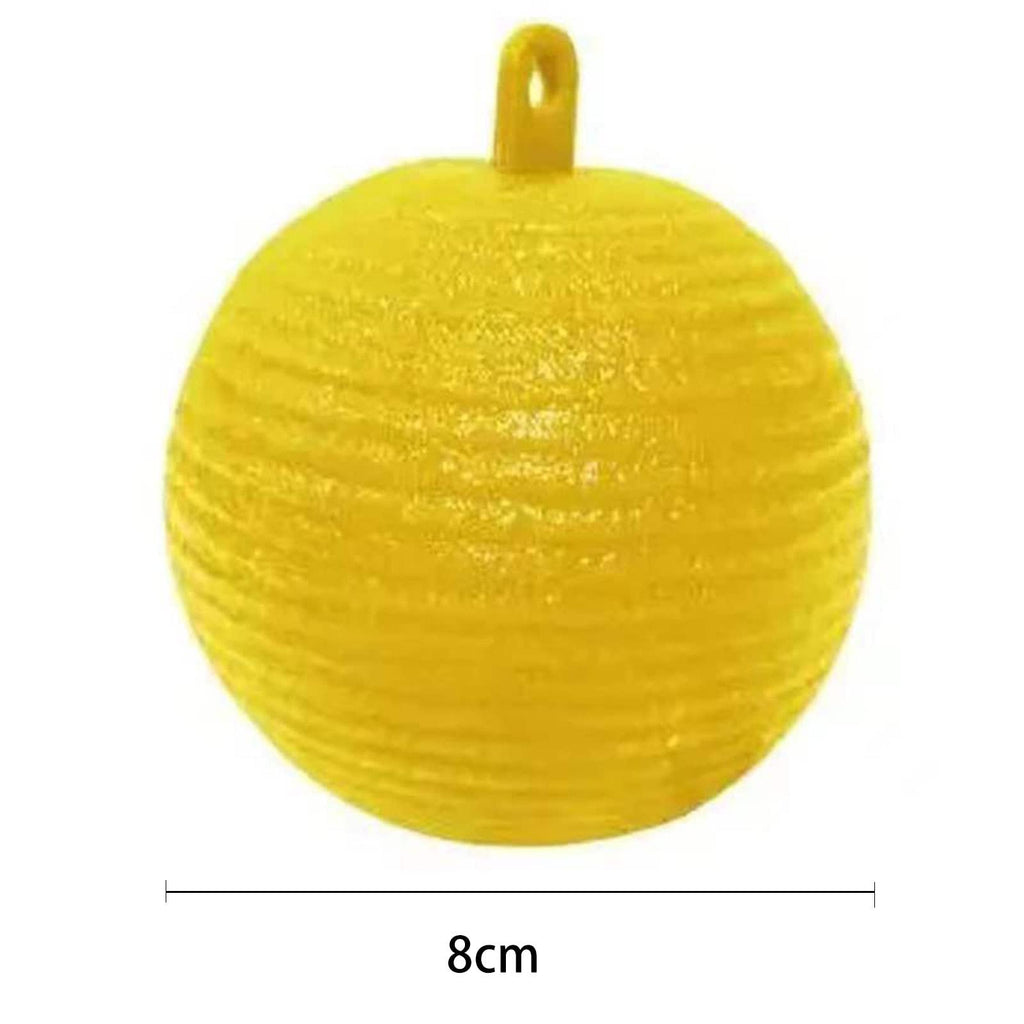 Bylesary Fruit Fly Traps for Outdoor Orchard, Ball Shape Hanging Fruit Fly Trap Bait Yellow Sticky Pack of 10, Home Garden Farm Fruit Plants Gnat Sticky Traps